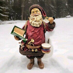 Vintage Old World Father Christmas Santa Clothtique Style 10.5" Figure Kringle